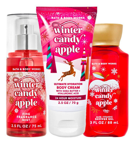 Winter Candy Apple Bath & Body Works Kit De Regalo Mini