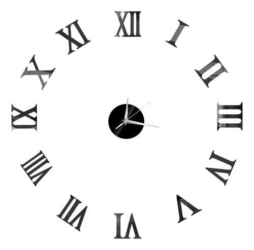 Reloj De Pared Romano 2d/3d Para Bricolaje De Pared, Moda