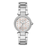 Michael Kors Mini Parker Reloj Plateado Mk6483 Para Mujer