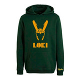  Buso Buzo Hoodie Loki Marvel Color Verde