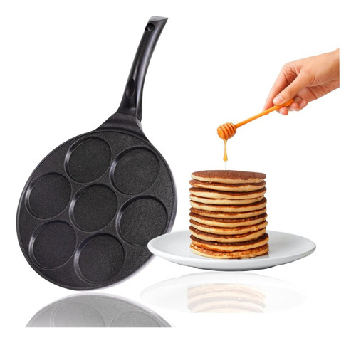 Sarten Antiadherente 7 Puestos Para Huevos Arepas Pancakes