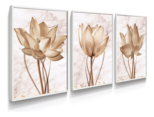 Quadro Decorativo Flores Flor Moderna Para Sala Quarto Casal