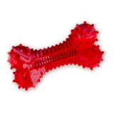 Hueso De Juguete Masticable Resistente Para Perro 20 Cm Color Rojo