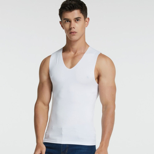 Playera Deportiva Hombre Sin Costuras Tank Seco Rápido Gym