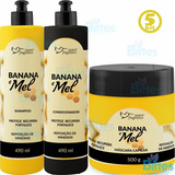 5 Kit Banana E Mel Capilar Suave Fragrance Proteção Atacado