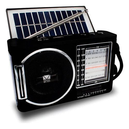 Bocina Bluetooth Radio Fm Led Inalambrica Recargable Solar | MercadoLibre