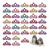 Petunny Pet Hair Clips, 30 Pcs Dog Crown Hair Clips Dog Topk