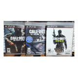 Cod Call Of Duty Black Ops + Ghost + Mw3 Ps3  Fisico Usado 