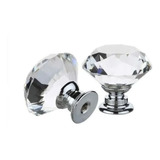 Tirador Cristal  Esfera Diamante Trasparente Mueble X 10