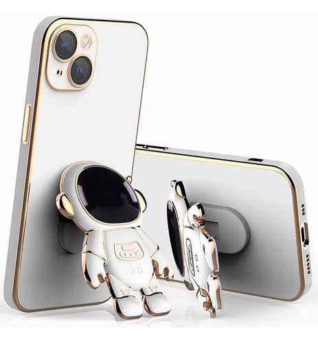 Capa De Suporte De Astronauta 3d De Luxo Para iPhone .
