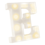 Anuncio Luminoso Bluelander Luces De Números Del Alfabeto Color E - Luz De Color Amarillo X 22.5cm De Alto - 110v/220v
