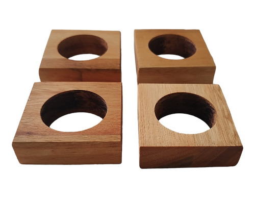 Pack X 4 Porta Servilleta Madera Deco 