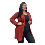 Cardigan Plus Size Casaco Feminino Blusa Manga Longa