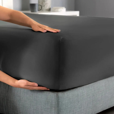 Juego De Sábanas Polar Individual Oxford Invierno Vianney Calientitas Color Gris Oscuro | Envío gratis