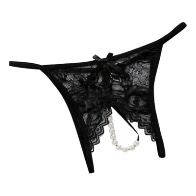 Calzón Tanga De Encaje Abierta Sexy Hotwife Con Perlas | MercadoLibre