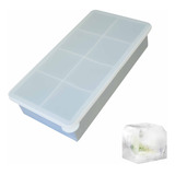 Cubetera De Silicona Con Tapa Ionify Para 8 Cubos De 5x5cm Color Gris