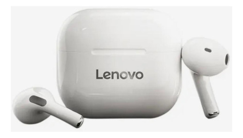 Audífonos Bluetooth Lenovo Modelo Lp40 Tws Color Blanco