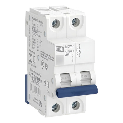 Disjuntor Bipolar Curva C 16a Mdwp-c16-2 Weg | Frete grátis
