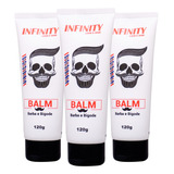 3 Balm Hidratante Barba Infinity Looks Profissional Antifriz