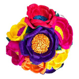 Flores De Hoja De Maiz  Artesanías Mexicanas (15 Ramos)