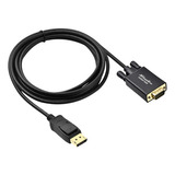 Cabo Displayport Para Vga 3 Metros Conectores Dourados, Qualidade Superior, Instalação Fácil, Modos Duplo E Estendido