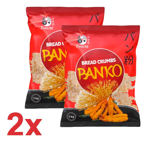 2 Farinha Panko Flocada Para Empanar Zenchi 1kg - Tetsu