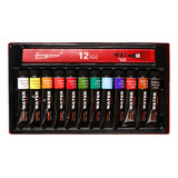 Pintura Acuarela Acrílico Profesional 12 Tubos 12 Ml Set