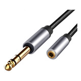 Cable Auxiliar Compacto Plug Play De 6,5 Mm Macho A 3,5 Mm H