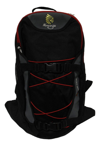 Mochila 32l Navajo Avalanche Reflectiva Ajuste Cintura Pecho Color Negro/rojo