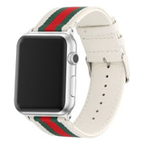 Pulseira Couro Nylon Branca Para Apple Watch Ultra 2 49mm