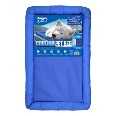 Cama Tapete Para Perro Con Gel Y Espuma Refrescante Azul