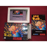 Super Bonk Para Snes Con Caja Y Manual En Buen Estado 