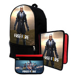 Mochila+ Funda Carpeta+ Cartu De Freefire #326