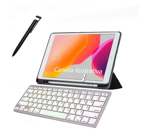 Capa Teclado Para iPad Air 3 Geração 10.5 A2152 + Brinde