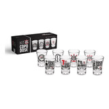 Kit 4 Copos Dose Corinthians Cachaça Shot Presente Oficial