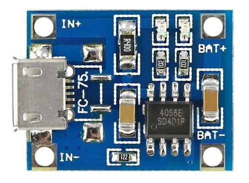 10 X Tp4056 Modulo Carregador Bateria Litio 1a 5v  Micro Usb