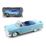 Motormax 1:24 1958 Chevy Impala Convertible Azul Clásico 