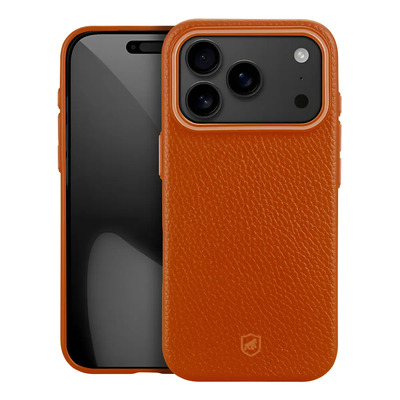 Capa Case Tech Marrom Com Textura Em Couro E Interior Aveludado Compatível Com Magsafe Para iPhone 17 Pro Max Gshield | Frete grátis