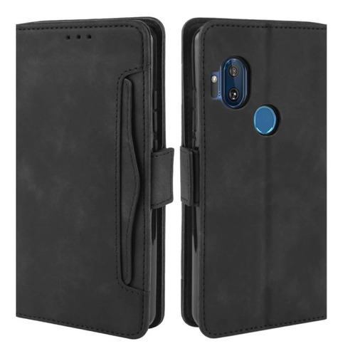 Funda Moto One Hyper Hualubro Wallet Negro