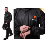 Conjunto Capa Chuva Moto Emborrachada Impermeavel Com Gola