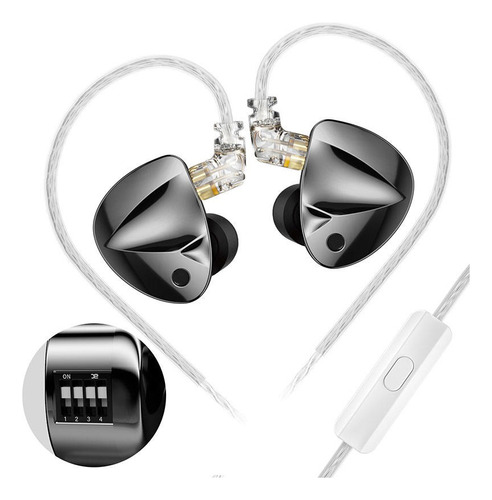 Audífonos In Ear Kz D-fi Con Mic Con Switch Grises