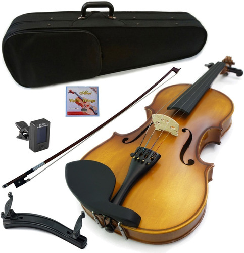 Kit Violin Greko Mv1411 Estuche Afinador Almohadilla Arco /