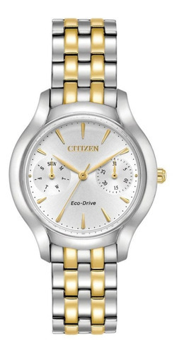 Reloj Citizen Eco-drive Plateado De Dama Original Color Del Fondo Blanco
