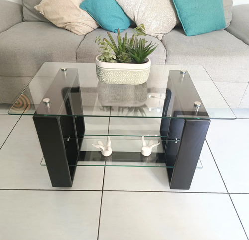 Mesa De Centro Mediana, Mesa Moderna Cristal Templado