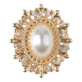 10 Pzs De Botones De Perlas De Diamante Aleación Decorativos