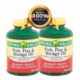 Spring Valley Fish, Flax & Borage Oil Softgels, 240 Count