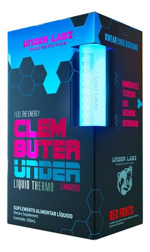 Clembuter Under Labz 250ml Red Fruits Termogênico Liquido