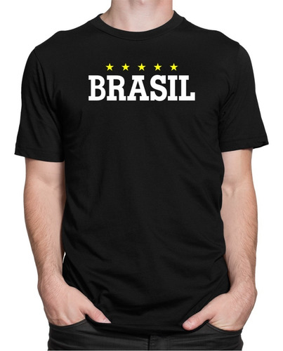 Camiseta Brasil Camisa Copa Do Mundo Futebol 100% Algodão