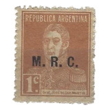Lote3030 Argentina 1c. Gj#597 Ministerial D. 13 1/2 Fil.s.r.