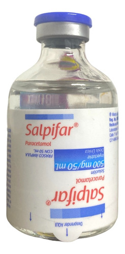 Salpifar Paracetamol Inyectable 500mg/50ml Amp 50ml